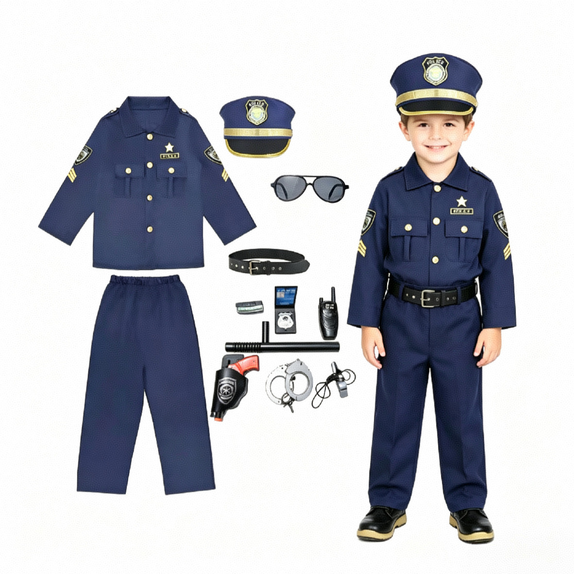 Disfraz de Oficial para Niños, - Cosplay Prop Kit reseña y precio