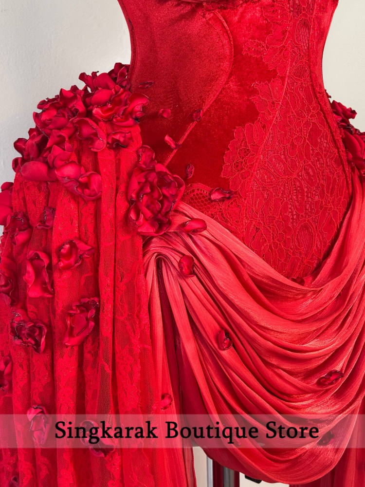 Vestido de Fiesta Rojo con Cue - Briar Cosplay Prop reseña y precio