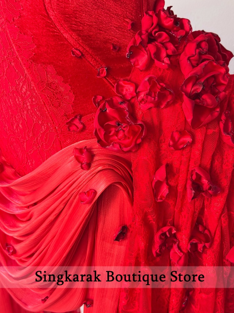 Vestido de Fiesta Rojo con Cue - Briar Cosplay Prop reseña y precio